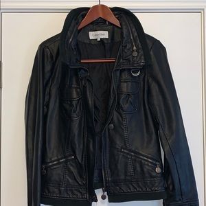 Calvin Klein leather Moto jacket